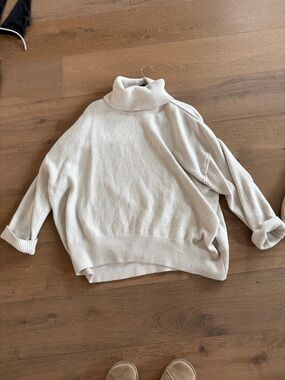 H&M Turtleneck Cozy Oversized Sweater - Cream